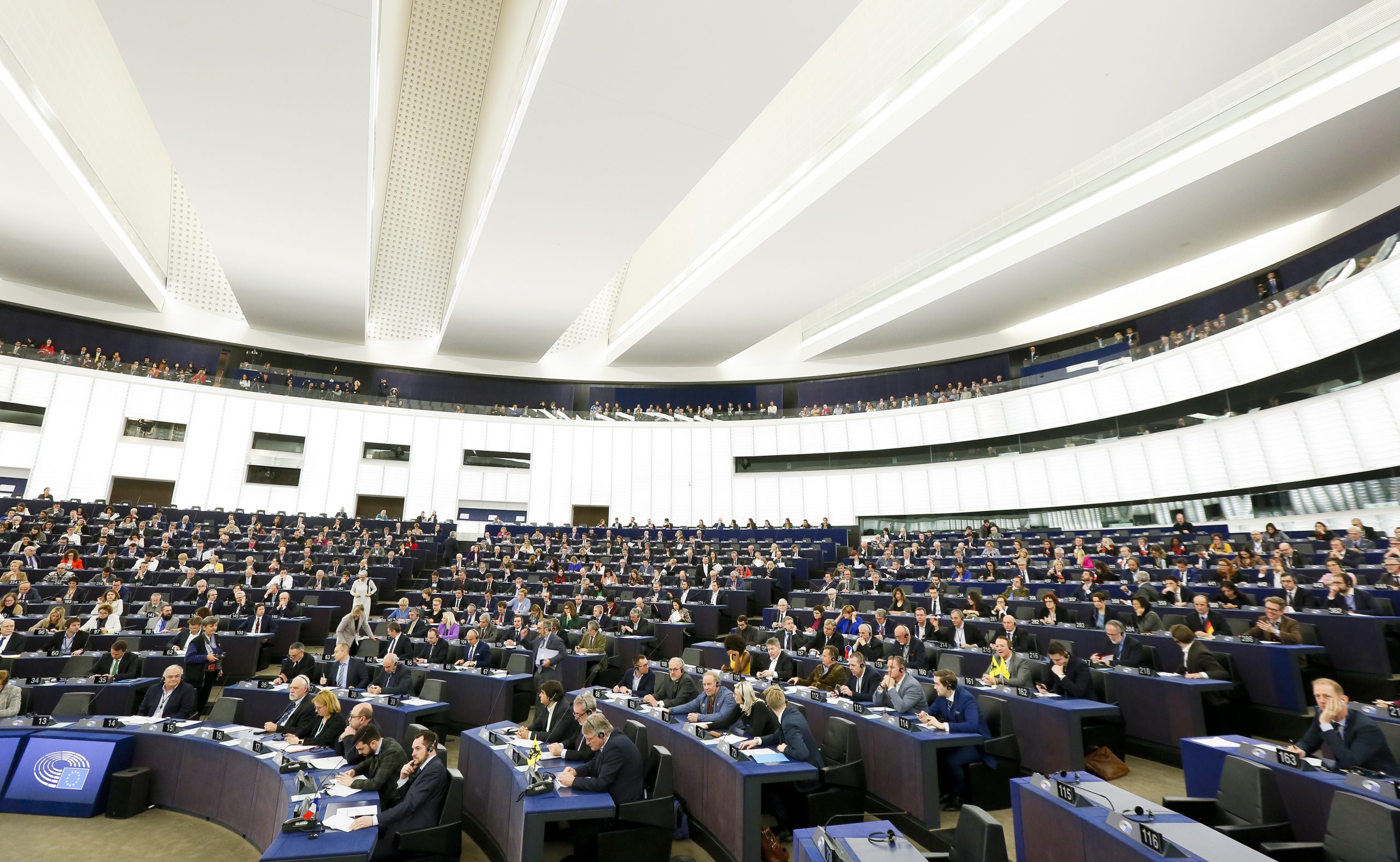 © European Union 2020 - Source : EP, Mathieu CUGNOT, General view on the plenary chamber in Strasbourg after the departure of the UK MEPs