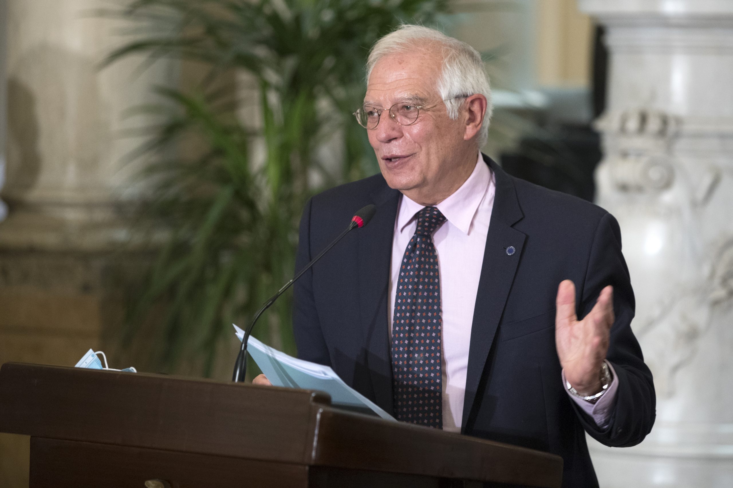 © European Union, 2021, Source: EC - Audiovisual Service, The High Representative of the European Union for Foreign Affairs and Security Policy Josep Borrell during press conference after a meeting Egyptian Foreign Minister Sameh Hassan Shoukry in Cairo on September 3, 2020.